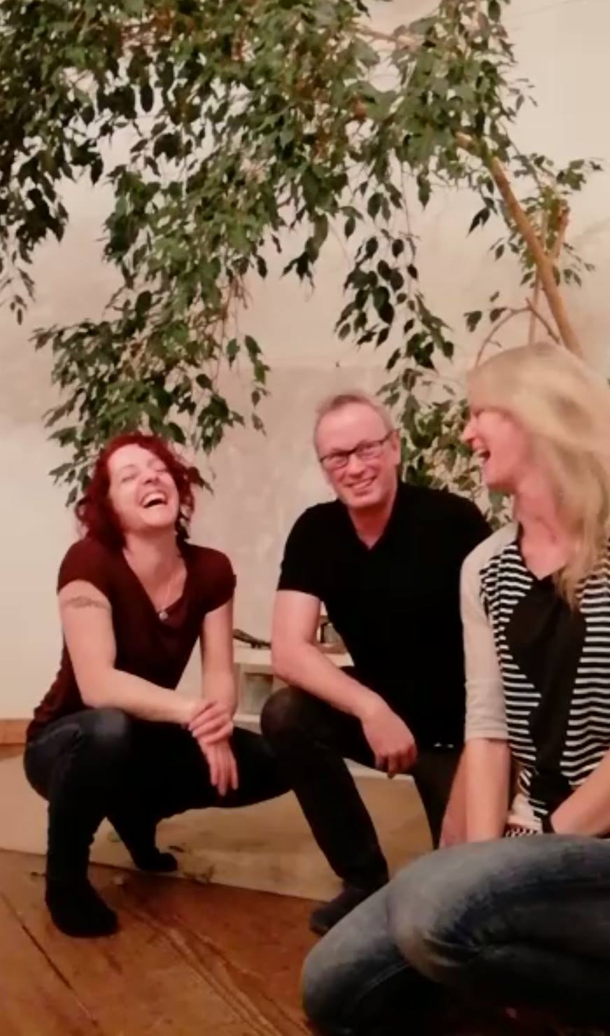 Lebenspflege Retreat - Sabine, Andreas, Doris. Lachen und Gemeinschaft sind gute Gründe, an Retreats teilzunehmen